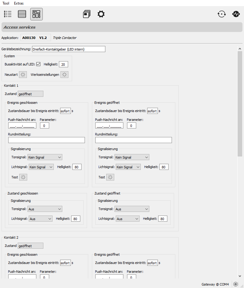 Dienste der Anwendung im Cy4Tool